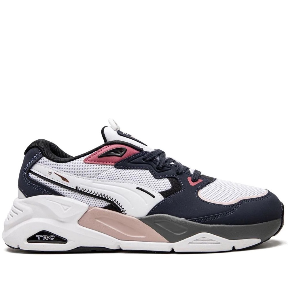 NWT Puma TRC Mira Block Athletic Shoes Navy Blue / Pink Womens Sneakers - Picture 2 of 13